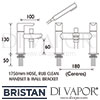 Bristan Nero Bath Shower Mixer Dimensions